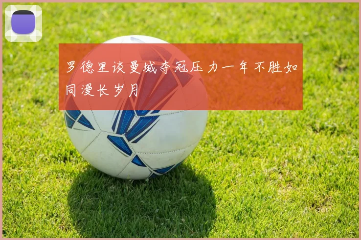 罗德里谈曼城夺冠压力一年不胜如同漫长岁月